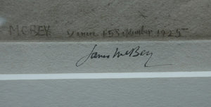 SCOTTISH ART: "La Giudecca" from the First Venice Set (1925) by James McBey (1883 - 1959). Signed in Ink