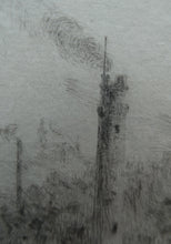 Load image into Gallery viewer, ORIGINAL ETCHING: William Lionel Wyllie (1851 – 1931)  IMAGINARY W.L. BRIDGE with St Paul&#39;s in the Distance
