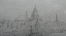 Load image into Gallery viewer, ORIGINAL ETCHING: William Lionel Wyllie (1851 – 1931)  IMAGINARY W.L. BRIDGE with St Paul&#39;s in the Distance

