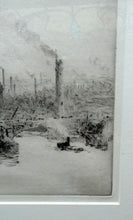 Load image into Gallery viewer, ORIGINAL ETCHING: William Lionel Wyllie (1851 – 1931)  IMAGINARY W.L. BRIDGE with St Paul&#39;s in the Distance
