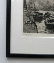 Load image into Gallery viewer, ORIGINAL ETCHING: William Lionel Wyllie (1851 – 1931) NEWCASTLE-UPON-TYNE Pencil Signed
