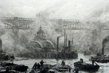 Load image into Gallery viewer, ORIGINAL ETCHING: William Lionel Wyllie (1851 – 1931) NEWCASTLE-UPON-TYNE Pencil Signed

