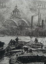 Load image into Gallery viewer, ORIGINAL ETCHING: William Lionel Wyllie (1851 – 1931) NEWCASTLE-UPON-TYNE Pencil Signed
