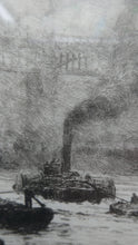 Load image into Gallery viewer, ORIGINAL ETCHING: William Lionel Wyllie (1851 – 1931) NEWCASTLE-UPON-TYNE Pencil Signed
