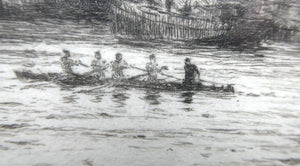 ORIGINAL ETCHING: William Lionel Wyllie (1851 – 1931) NEWCASTLE-UPON-TYNE Pencil Signed