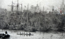 Load image into Gallery viewer, ORIGINAL ETCHING: William Lionel Wyllie (1851 – 1931) NEWCASTLE-UPON-TYNE Pencil Signed
