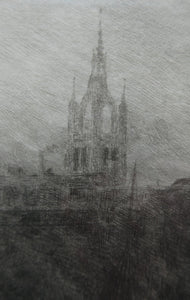 ORIGINAL ETCHING: William Lionel Wyllie (1851 – 1931) NEWCASTLE-UPON-TYNE Pencil Signed