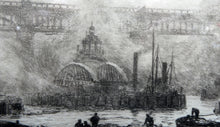 Load image into Gallery viewer, ORIGINAL ETCHING: William Lionel Wyllie (1851 – 1931) NEWCASTLE-UPON-TYNE Pencil Signed
