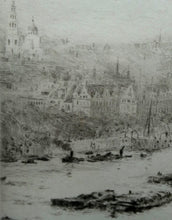 Load image into Gallery viewer, ORIGINAL ETCHING: William Lionel Wyllie (1851 – 1931)  THE CITY OF LONDON with St Paul&#39;s in the Distance
