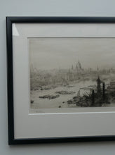Load image into Gallery viewer, ORIGINAL ETCHING: William Lionel Wyllie (1851 – 1931)  THE CITY OF LONDON with St Paul&#39;s in the Distance
