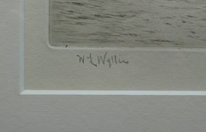 ORIGINAL ETCHING: William Lionel Wyllie (1851 – 1931) LEITH HARBOUR, Edinburgh. Pencil Signed