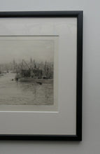 Load image into Gallery viewer, ORIGINAL ETCHING: William Lionel Wyllie (1851 – 1931) LEITH HARBOUR, Edinburgh. Pencil Signed
