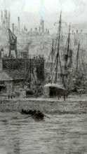 Load image into Gallery viewer, ORIGINAL ETCHING: William Lionel Wyllie (1851 – 1931) LEITH HARBOUR, Edinburgh. Pencil Signed
