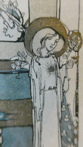 SCOTTISH ART. JESSIE M. KING. Original Bookplate / Lithograph for Fred JM Christie (c 1906)