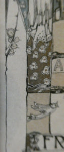 SCOTTISH ART. JESSIE M. KING. Original Bookplate / Lithograph for Fred JM Christie (c 1906)