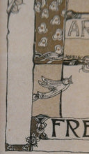 Load image into Gallery viewer, SCOTTISH ART. JESSIE M. KING. Original Bookplate / Lithograph for Fred JM Christie (c 1906)
