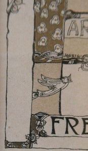 SCOTTISH ART. JESSIE M. KING. Original Bookplate / Lithograph for Fred JM Christie (c 1906)