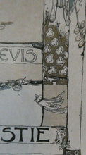 Load image into Gallery viewer, SCOTTISH ART. JESSIE M. KING. Original Bookplate / Lithograph for Fred JM Christie (c 1906)
