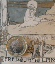 Load image into Gallery viewer, SCOTTISH ART. JESSIE M. KING. Original Bookplate / Lithograph for Fred JM Christie (c 1906)
