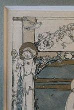 Load image into Gallery viewer, SCOTTISH ART. JESSIE M. KING. Original Bookplate / Lithograph for Fred JM Christie (c 1906)

