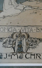 Load image into Gallery viewer, SCOTTISH ART. JESSIE M. KING. Original Bookplate / Lithograph for Fred JM Christie (c 1906)
