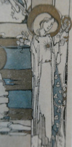 SCOTTISH ART. JESSIE M. KING. Original Bookplate / Lithograph for Fred JM Christie (c 1906)