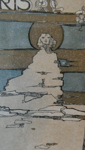 SCOTTISH ART. JESSIE M. KING. Original Bookplate / Lithograph for Fred JM Christie (c 1906)
