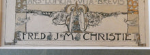 Load image into Gallery viewer, SCOTTISH ART. JESSIE M. KING. Original Bookplate / Lithograph for Fred JM Christie (c 1906)
