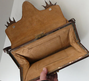1940s / 1950s Vintage Genuine Hornback Alligator Handbag with Head and Legs