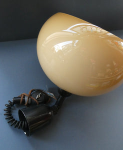 1970s GUZZINI Era Pendant Hanging RISE and FALL Light Shade with Chrome Cap and Handle