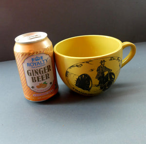 Rare Vintage 1970s VELOCIPEDES Series Portmeirion Large Mug. Rarer Lime Green Colour