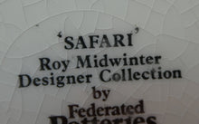 Load image into Gallery viewer, JOB LOT. Rare 1980s Midwinter Pattern &quot;SAFARI&quot; Zebra Stripes by Roy Midwinter
