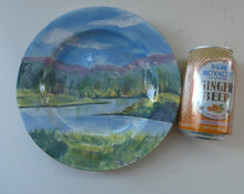 Load image into Gallery viewer, Scottish Pottery Plate. Hand Painted Highland Landscape by R. Carr
