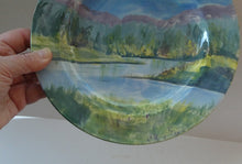 Load image into Gallery viewer, Scottish Pottery Plate. Hand Painted Highland Landscape by R. Carr
