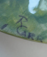 Load image into Gallery viewer, Scottish Pottery Plate. Hand Painted Highland Landscape by R. Carr
