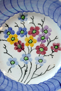 SCOTTISH POTTERY. Scottish Lady Decorator / Painter. 1930s Hand-Painted Plate. 8 3/4 inches Mak Merry Style