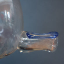 Load image into Gallery viewer, RARE GEORGIAN GLASS Bird Feeder with Bristol Blue Knop Finial; 1830s
