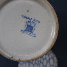 Load image into Gallery viewer, Highly Collectable 1930s Mailing Pottery Blue COBBLESTONE Lidded Spice Jar: SPICE
