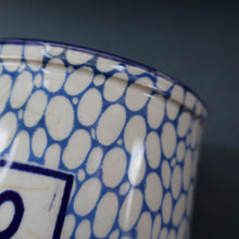 Load image into Gallery viewer, Highly Collectable 1930s Mailing Pottery Blue COBBLESTONE Lidded Storage Canister: SAGO
