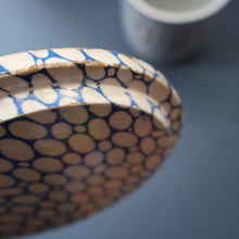 Load image into Gallery viewer, Highly Collectable 1930s Mailing Pottery Blue COBBLESTONE Lidded Storage Canister: SAGO
