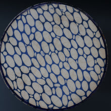 Load image into Gallery viewer, Highly Collectable 1930s Mailing Pottery Blue COBBLESTONE Lidded Storage Canister: SAGO

