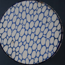 Load image into Gallery viewer, Highly Collectable 1930s Mailing Pottery Blue COBBLESTONE Lidded Storage Canister: RICE
