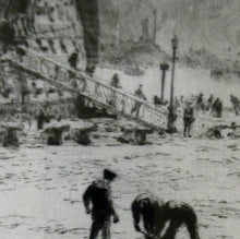 Load image into Gallery viewer, William Lionel Wyllie (1851 – 1931) HMS Victory in Portsmouth Dockyard. Pencil Signed Etching
