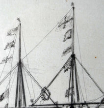 Load image into Gallery viewer, William Lionel Wyllie (1851 – 1931) HMS Victory in Portsmouth Dockyard. Pencil Signed Etching
