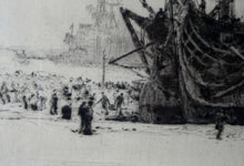 Load image into Gallery viewer, William Lionel Wyllie (1851 – 1931) HMS Victory in Portsmouth Dockyard. Pencil Signed Etching

