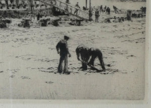 William Lionel Wyllie (1851 – 1931) HMS Victory in Portsmouth Dockyard. Pencil Signed Etching