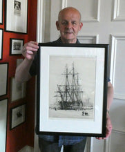 Load image into Gallery viewer, William Lionel Wyllie (1851 – 1931) HMS Victory in Portsmouth Dockyard. Pencil Signed Etching
