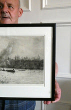 Load image into Gallery viewer, ORIGINAL ETCHING: William Lionel Wyllie (1851 – 1931) NEWCASTLE-UPON-TYNE Pencil Signed
