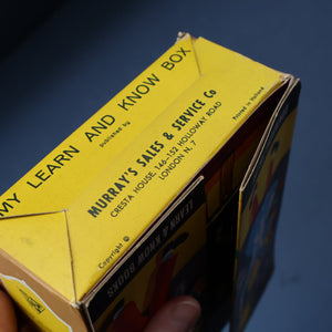 Very Rare Set of MURRAY'S My Learn and Know Books (Treasure Hour). 12 Miniature Books in the Rare Box Shaped Like a Mid Century School Room