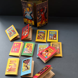 Very Rare Set of MURRAY'S My Learn and Know Books (Treasure Hour). 12 Miniature Books in the Rare Box Shaped Like a Mid Century School Room
